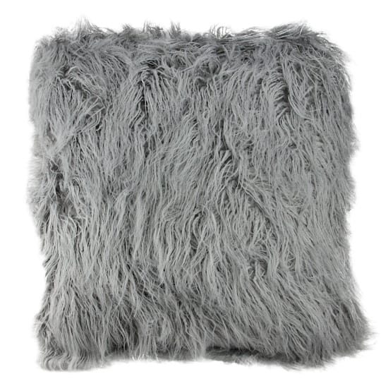 Cloud Gray Contemporary Square Throw Pillow By Northlight | 18" x 18" x 4" | Michaels®
